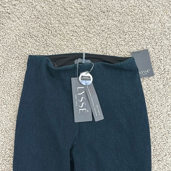 Lysee - Indigo Stretch Denim Leggings Split Bottom Size S - Picture 3 of 3